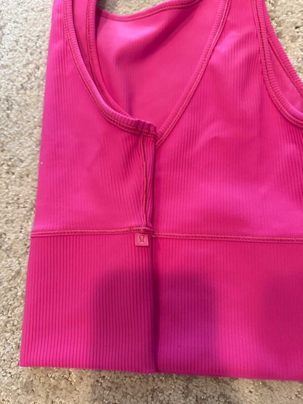 lululemon athletica Pink Ribbed Crop Tank - Picture 3 of 3
